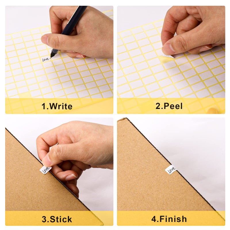Sliverdew 2940 Pcs Matte Small White Labels Stickers Blank Labels Removable Price Tags Labels Stickers for Jars Boxes File Folders Envelopes School Office Kitchen (13 X 9 mm) - Image 5